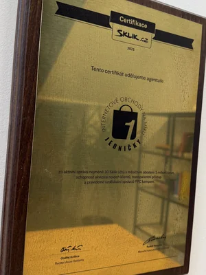 Ocenění - certifikát